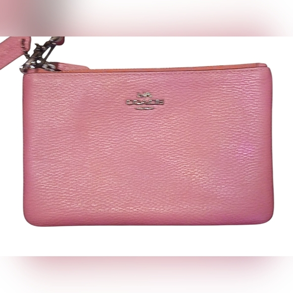 Coach - NWOT - Raspberry Colored Clutch Purse, Zippered Closure, 2 Pockets... - Picture 3 of 15